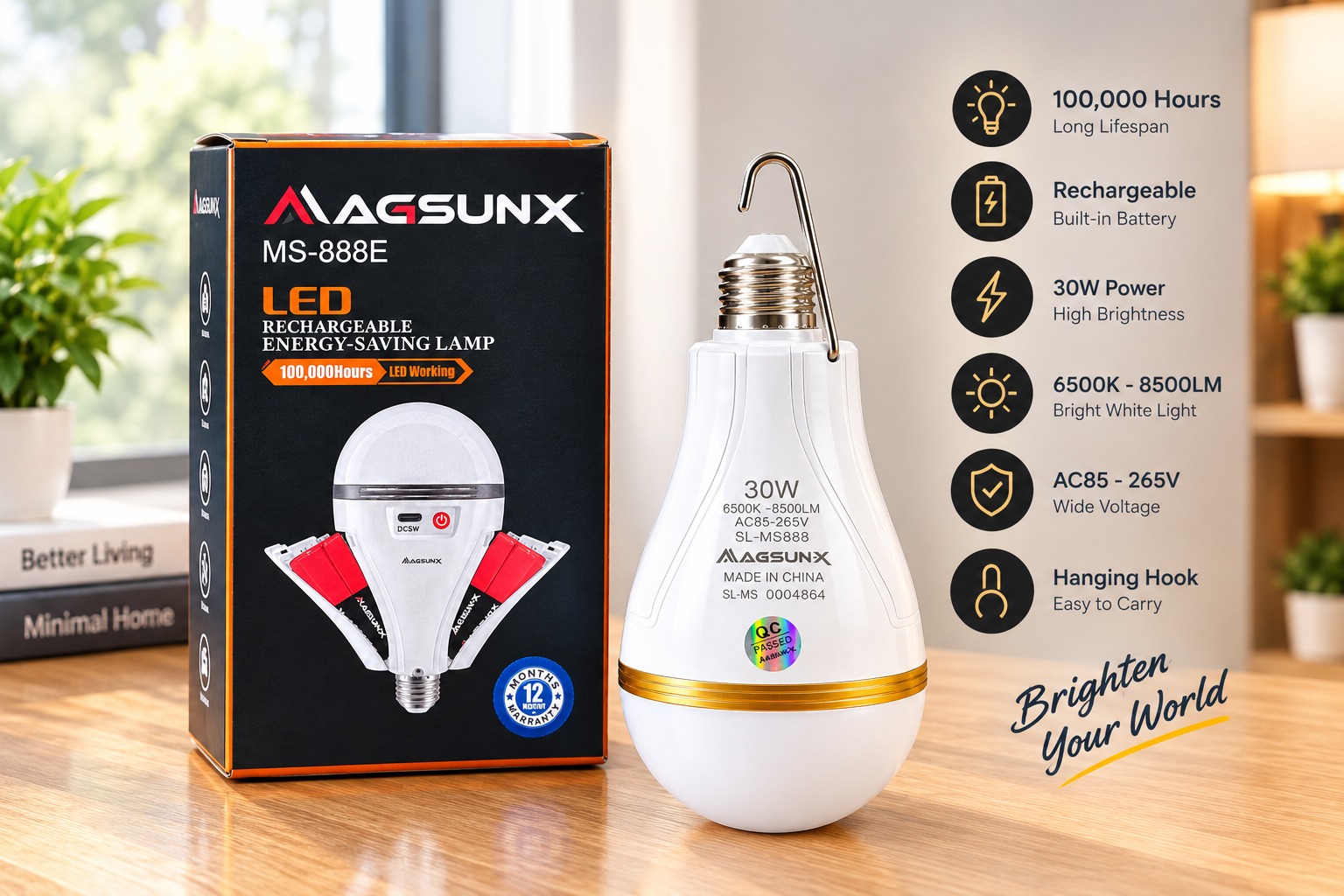 MAGSUNX 30W Emergency Lamp